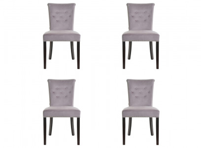 4x Design Upholstered Chairs Chair Set Armchair Lounge Club Set Modern